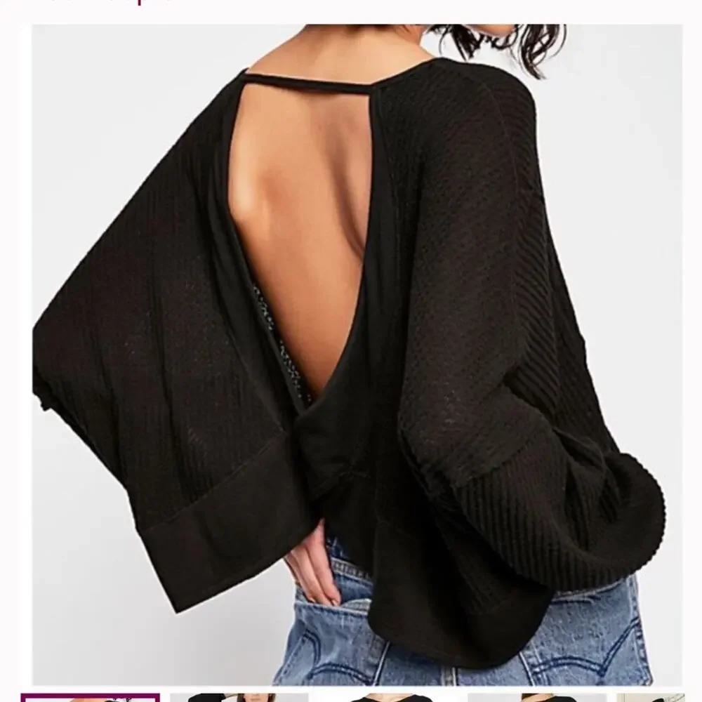 We The Free Free People Love Me Thermal Top Black XS